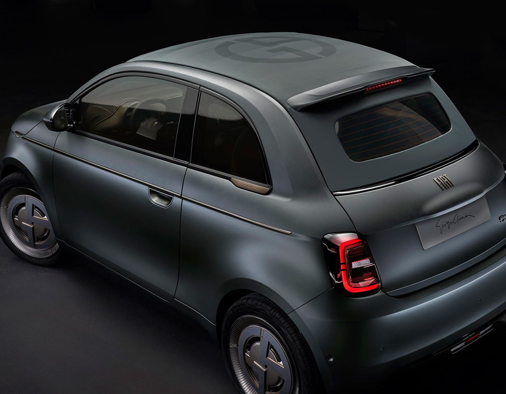 Fiat 500 gets a sexy Armani makeover with leather